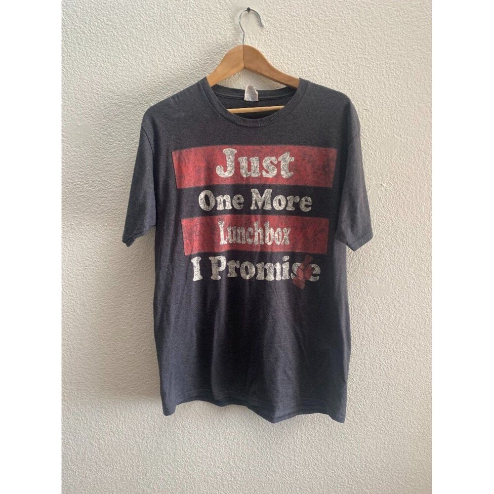 Just One More Lunchbox I Promise Gray T-Shirt Large Collector Port & Compay